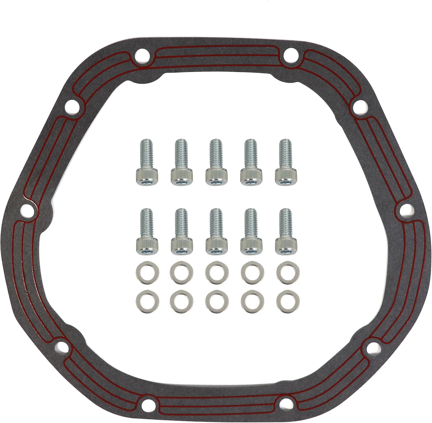 Fit for Dana 44 10 bolts Rear Differential Cover W/Gasket Fit for Ford F-100, F-150, F-250 Bronco & Jeep Grand Cherokee, Wrangler & Chevrolet Blazer, K10 K20 & GMC Jimmy (4909 Black)
