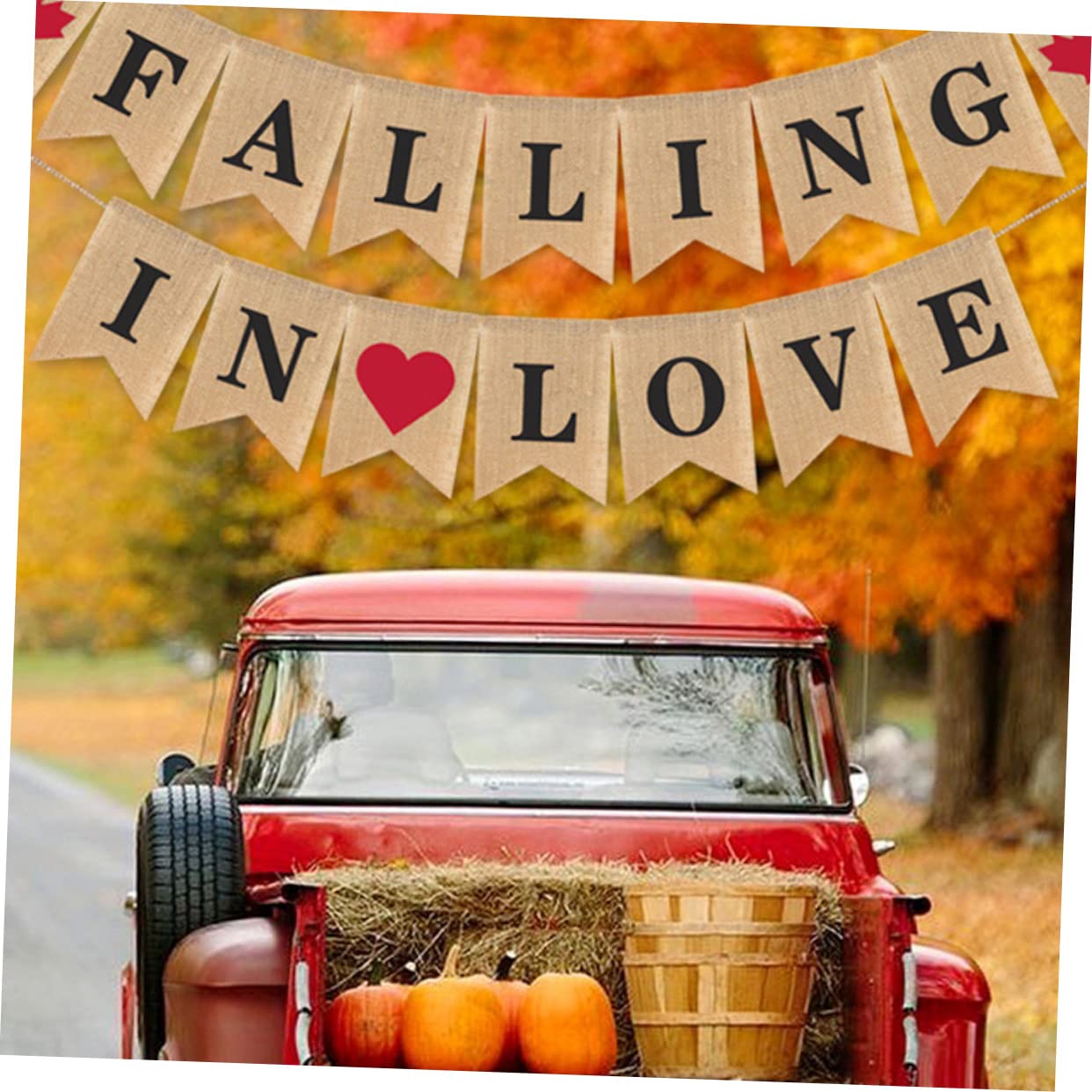 jojofuny 3 Piezas Decoración De La Boda Pancarta Guirnalda De Otoño Decoración De La Boda De Otoño Pancarta De Corazón Cayendo En Decoraciones De Amor Pancarta De Despedida De Soltera Tela