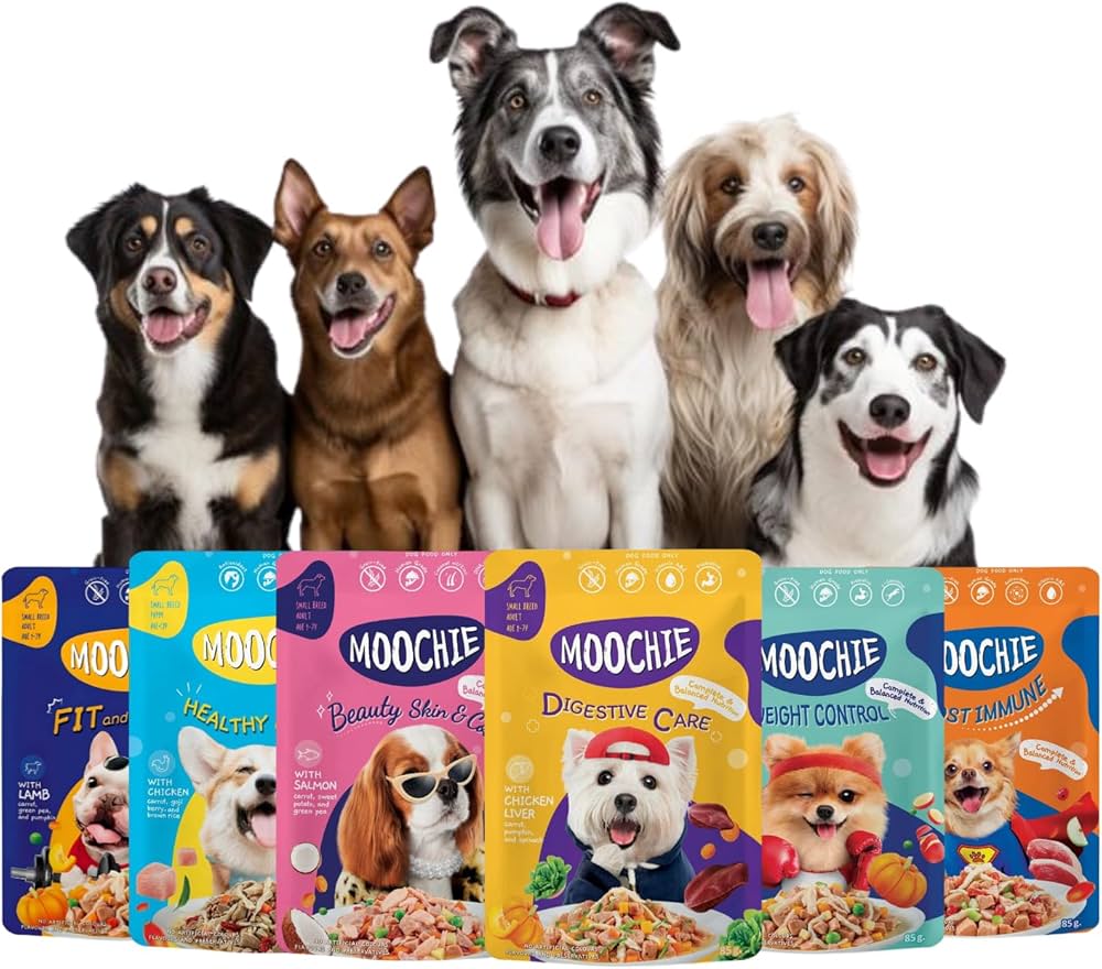 PETS EMPIRE Moochie Wet Dog Food Combo (85g X 6) Grain Free Gavy