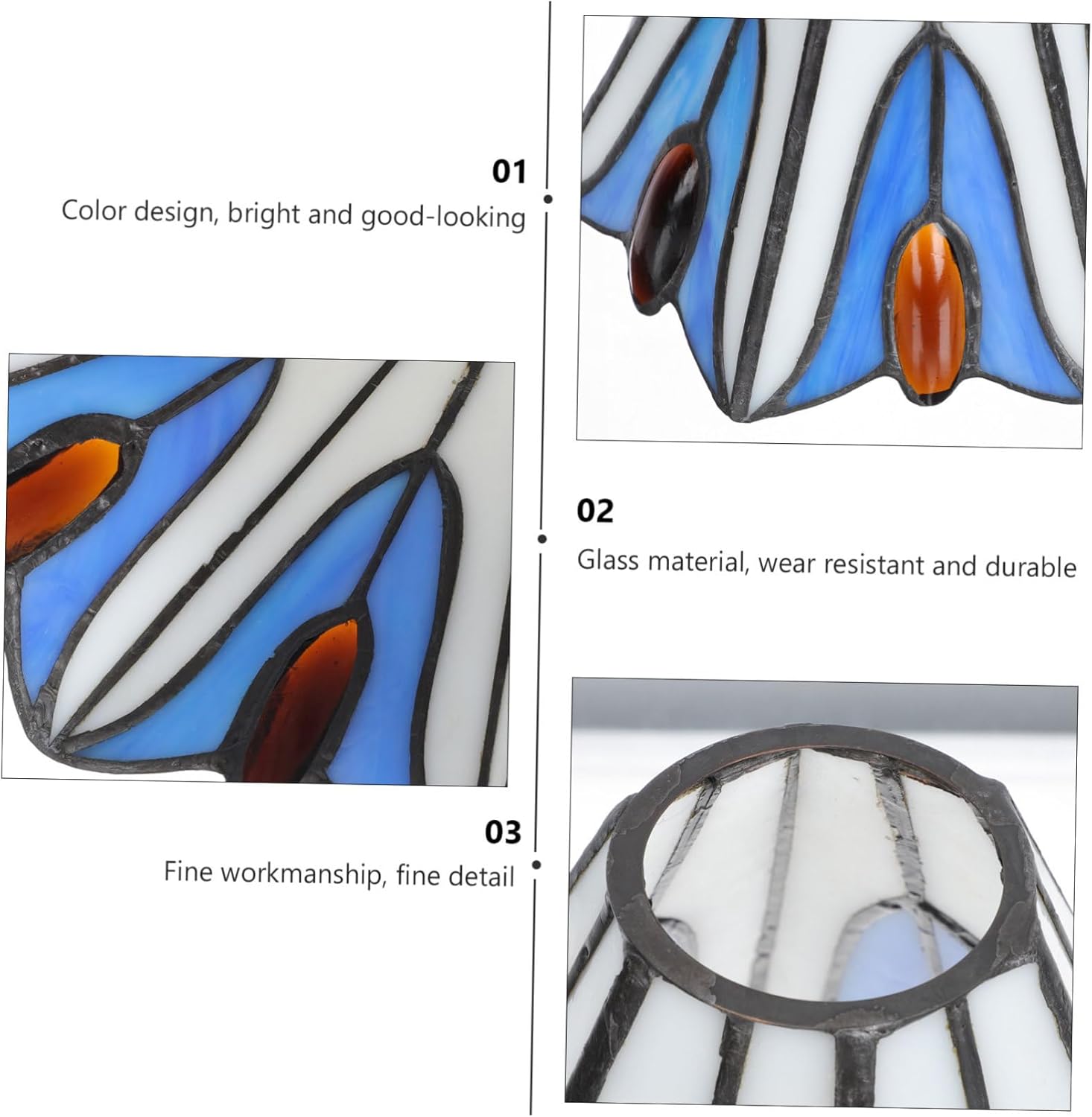 Mipcase Decorative Style Glass Lampshade for Ceiling Wall and Table Lighting Delicate Light Cover Accessory for Home Decor Easy to Install and Beautiful Design