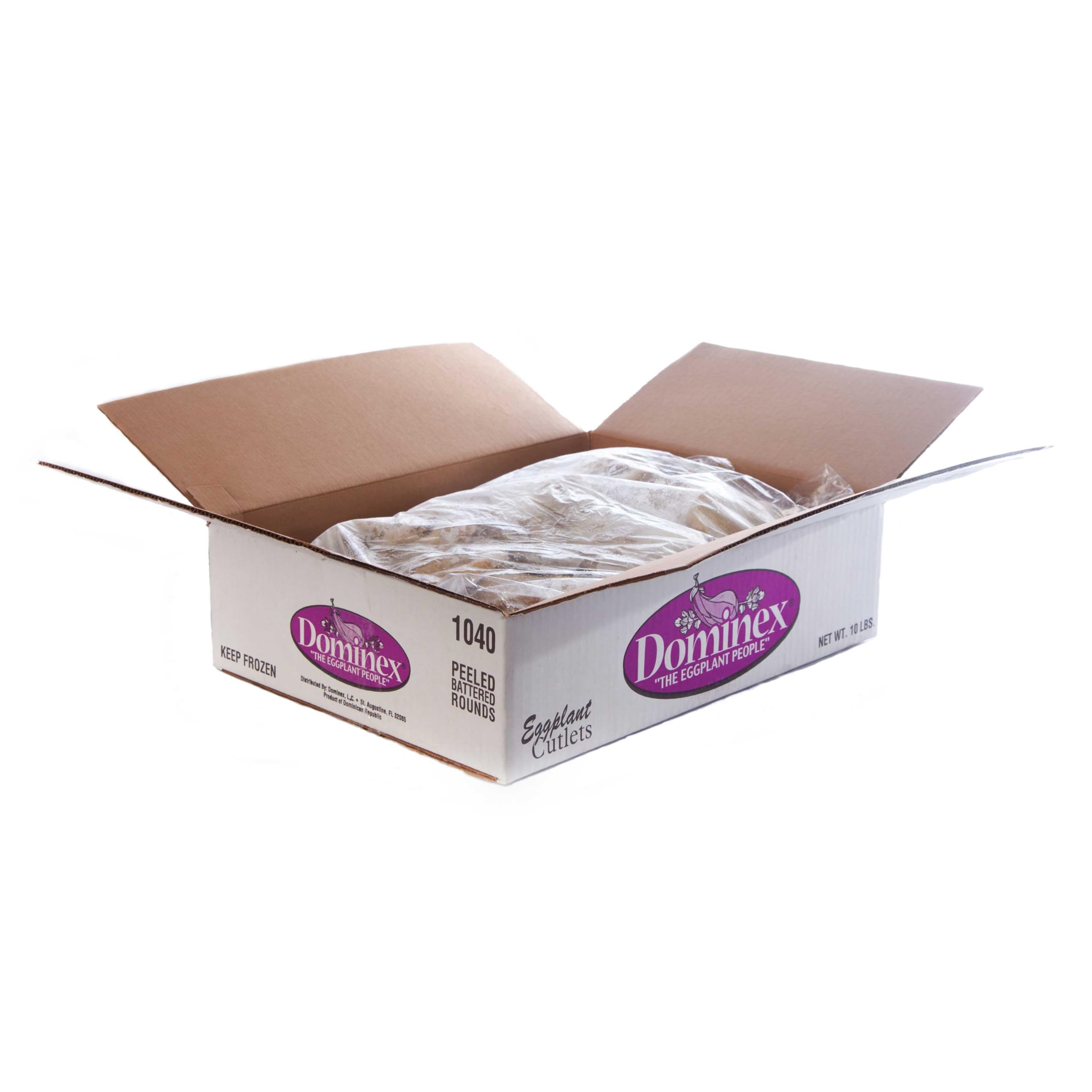 Dominex Round Batter Dipped Eggplant Cutlet, 5 Pound - 2 per case.
