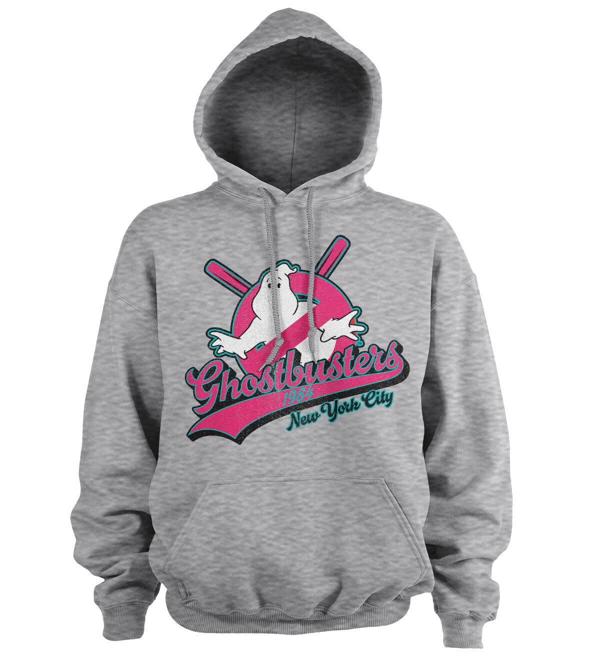 Ghostbusters Unisex Heather Grey Officially Licensed New York City Hoodie (Heather Grey), X-Large