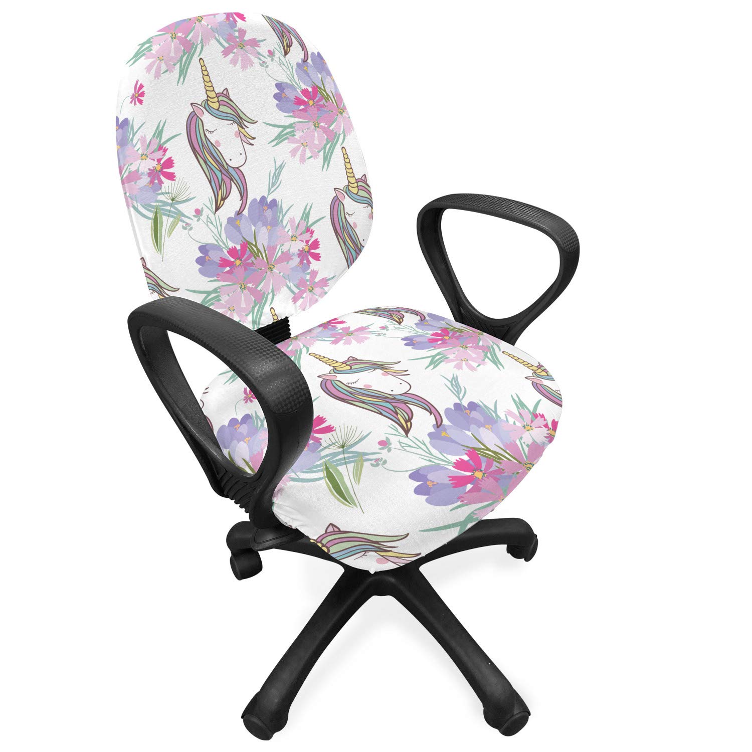 Office Chair Covers Lunarable Succulent Office Chair Slipcover