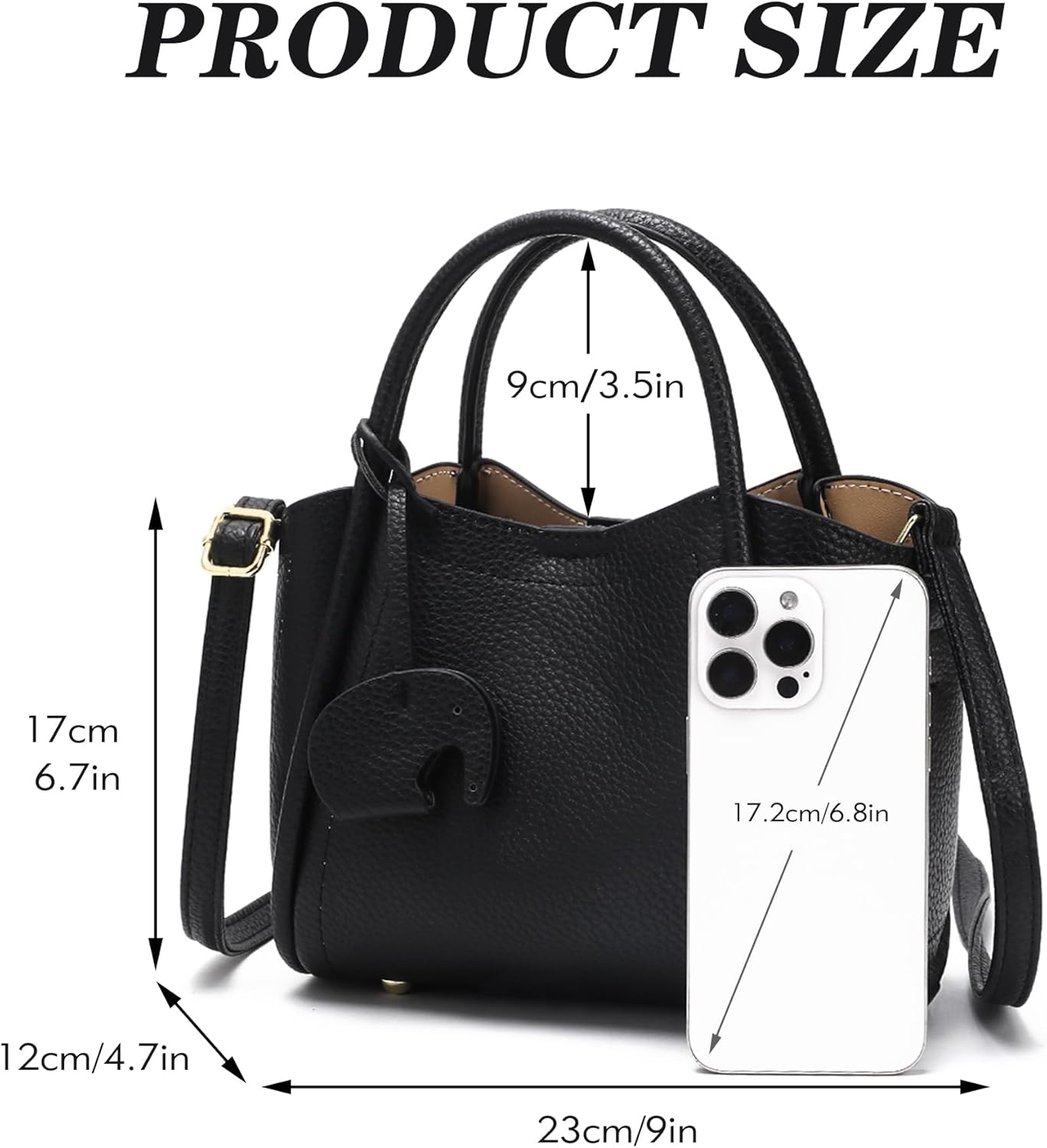 Small Crossbody Purse for Women, Faux Leather Mini Handbag with Top Handle and Adjustable Strap, Elegant Shoulder Bag - Image 6