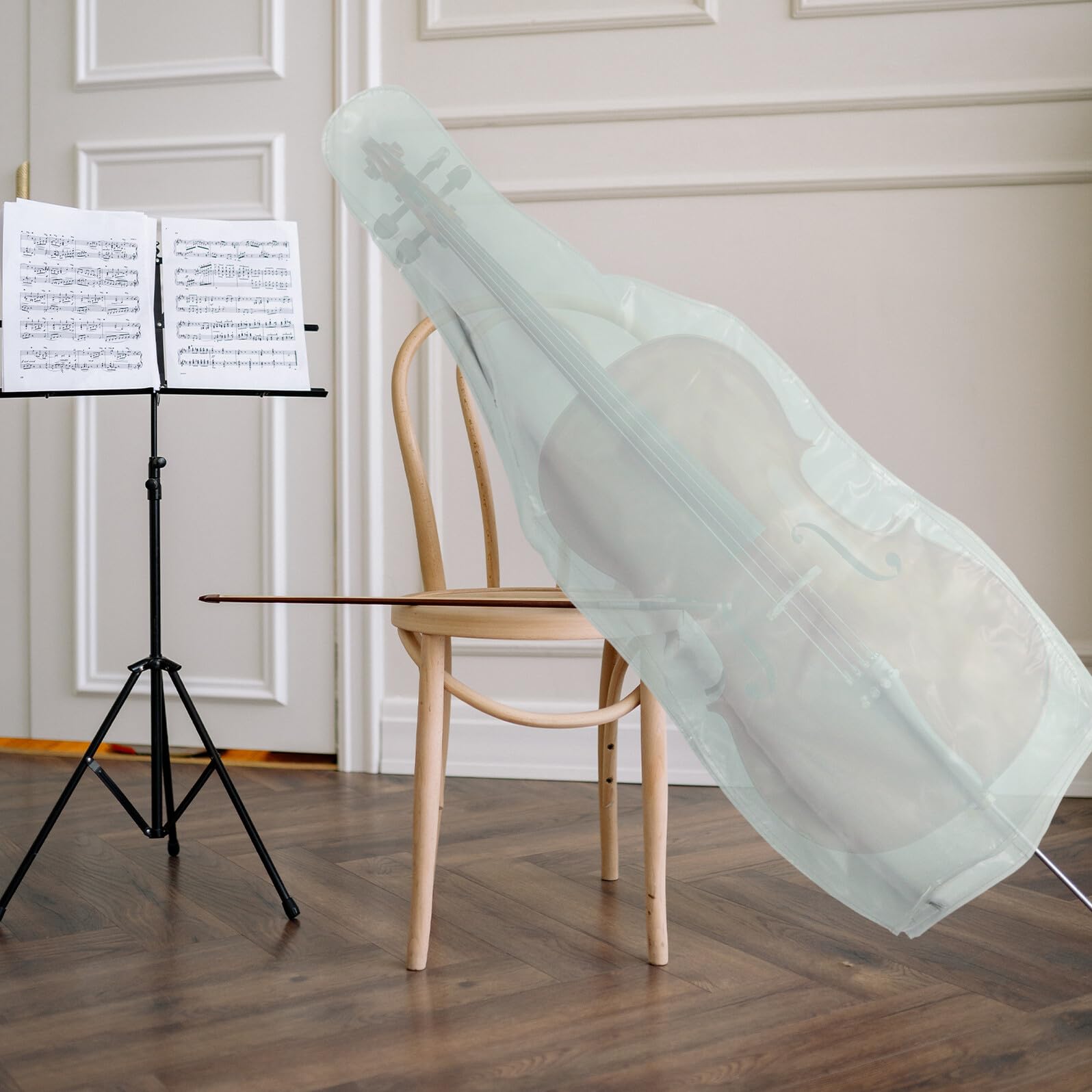 Abdeckung Einzigartige Cello Frosted Pvc aus Praktische Mattierte Schmutzabweisende Schutz Schutzhülle zum Dekorative und Staubschutzabdeckung des Cellos für Zuhause