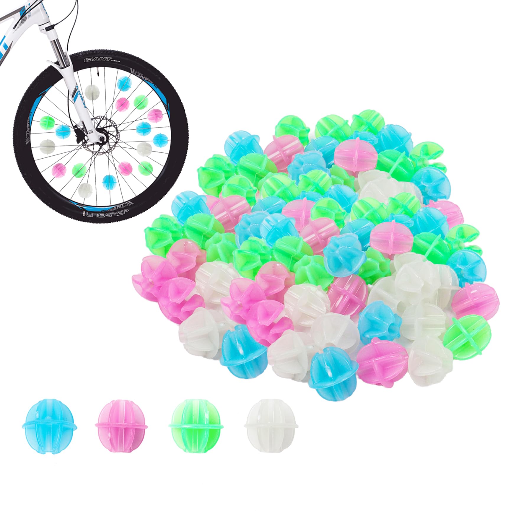 277 Pezzi Clip Per Raggi Bicicletta - 9 Forme Colorate, Decorazioni Luminose Per Bambini E Adulti - Foto 4