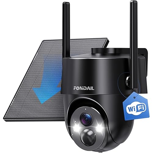 Solar Security Cameras Wireless Outdoor, 2K 360° View Solar Powered WiFi 3MP Security Camera for Home Security with Color Night Vision, PIR Detection, 2-Way Audio, Motion Alert, Easier to use