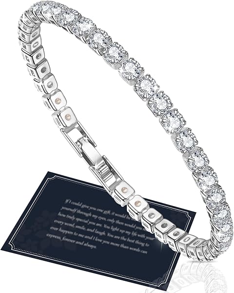 J.Fée Bracciale Tennis Argento 4mm con Zirconi