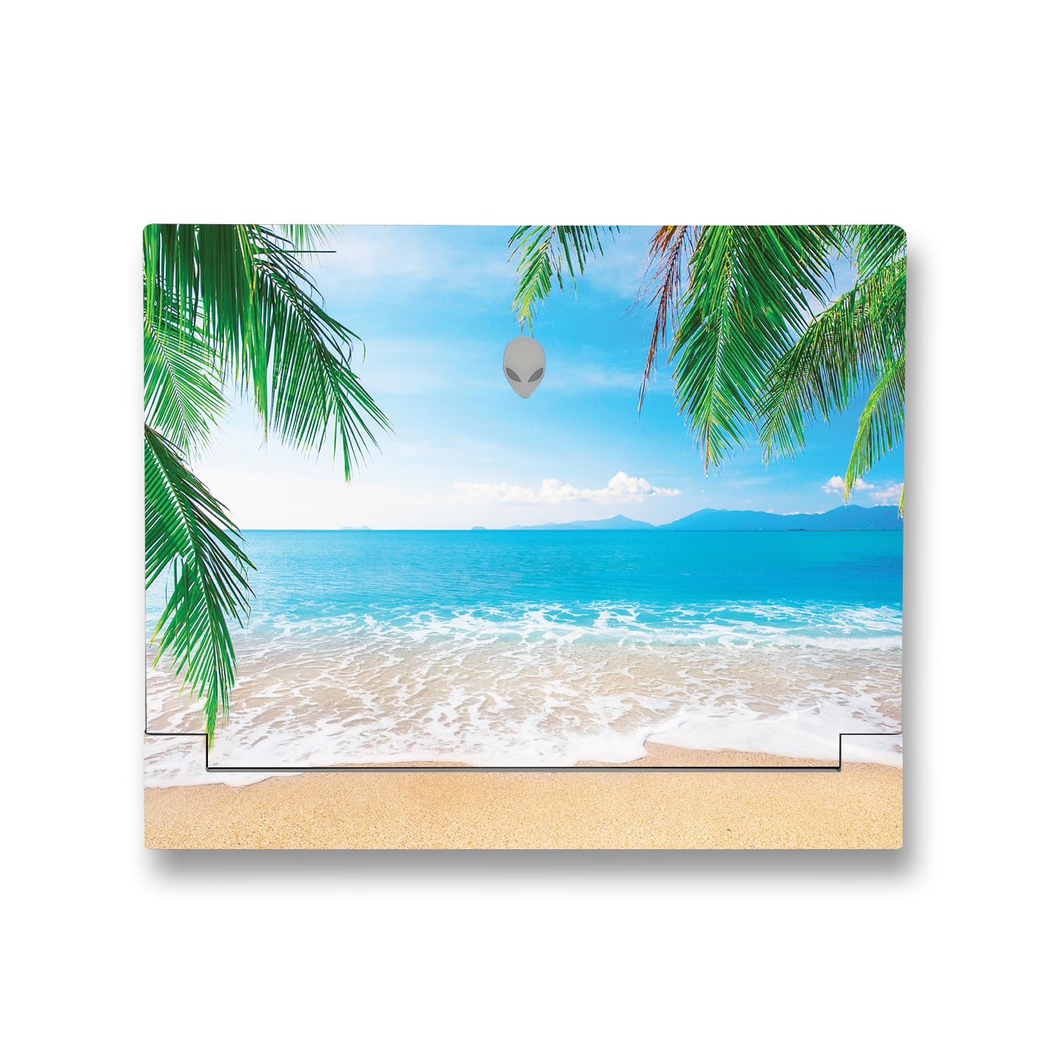 MightySkins Skin Compatible with Alienware X14 R2 (2023) Full Wrap Kit - Pristine Beach | Protective, Durable, and Unique Vinyl Decal wrap Cover | Easy to Apply &amp; Change Styles | Made in The USA