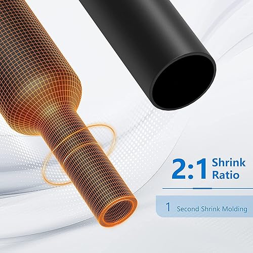 Miniatura 3 de Tubo termorretráctil 21, kit de tubo termorretráctil de aislamiento eléctrico surtido de envoltura de cable eléctrico Eventronic con caja (5