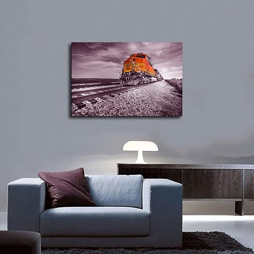 Miniatura 4 de Póster de tren de vapor, tren de vapor, tren de ferrocarril, pintura en lienzo, arte de pared, sala de estar, dormitorio, decoración moderna al óleo