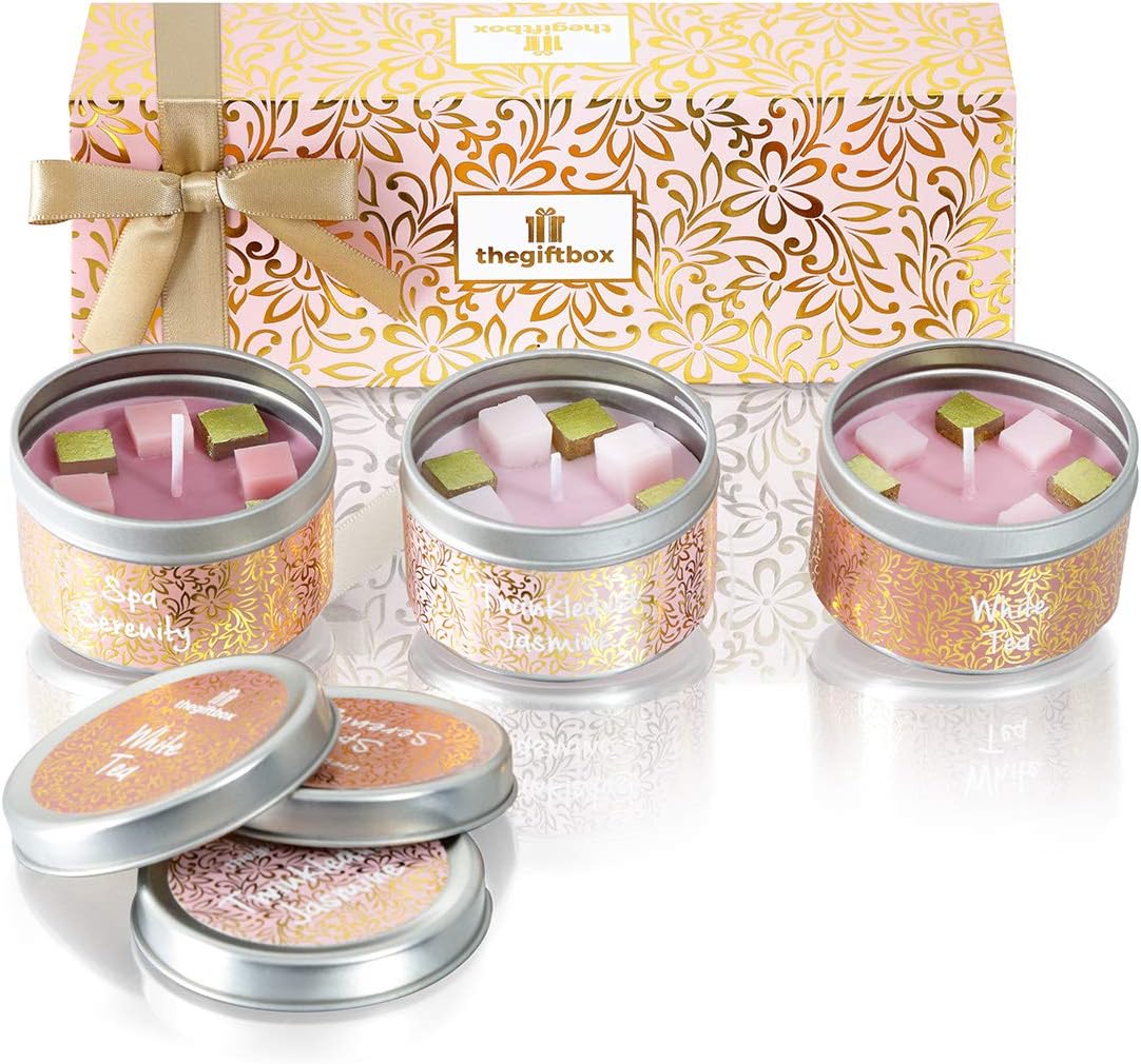 thegiftbox Scented Candle Gifts for Women with Notebook and Pen Gifts