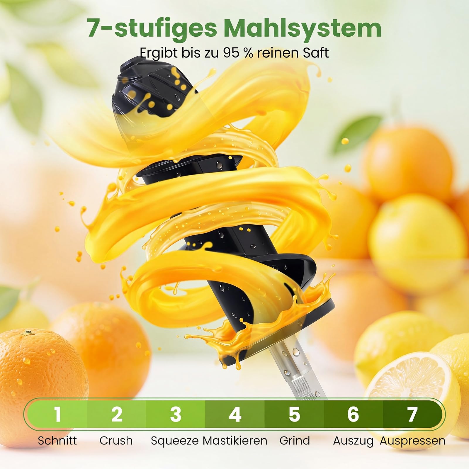COSTWAY Entsafter Gemüse und Obst, Slow Juicer mit Rückwärts-Kau-Funktion | mit 700 ml Becher & 1,1 L Fruchtfleischbehälter & Reinigungsbürste, kompakte Obstpresse für frische Säfte, Drinks, Silber