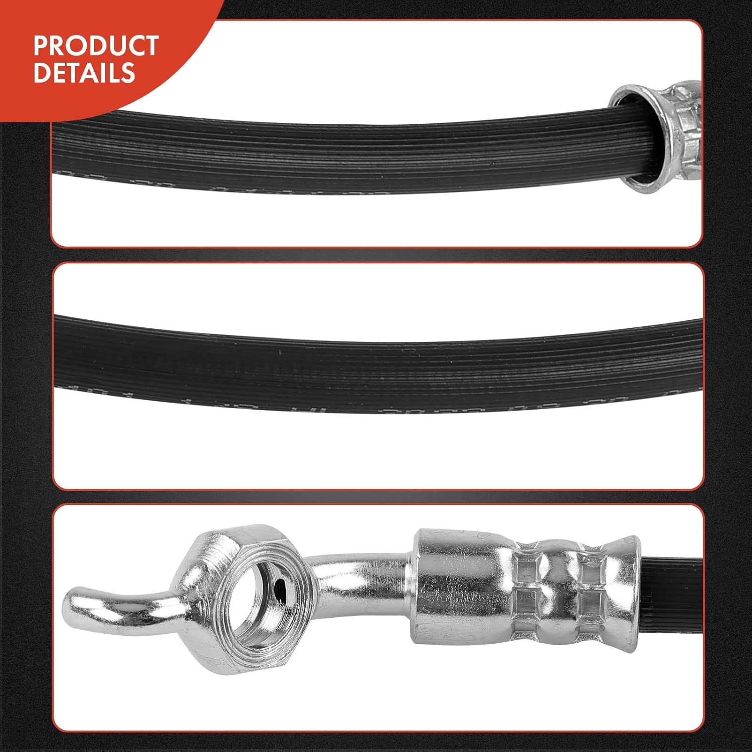 A-Premium Rear Driver or Passenger Brake Hydraulic Hose Compatible with Lexus Models - IS300 2001 2002 2003 2004 2005 - Replace# 9094702A29