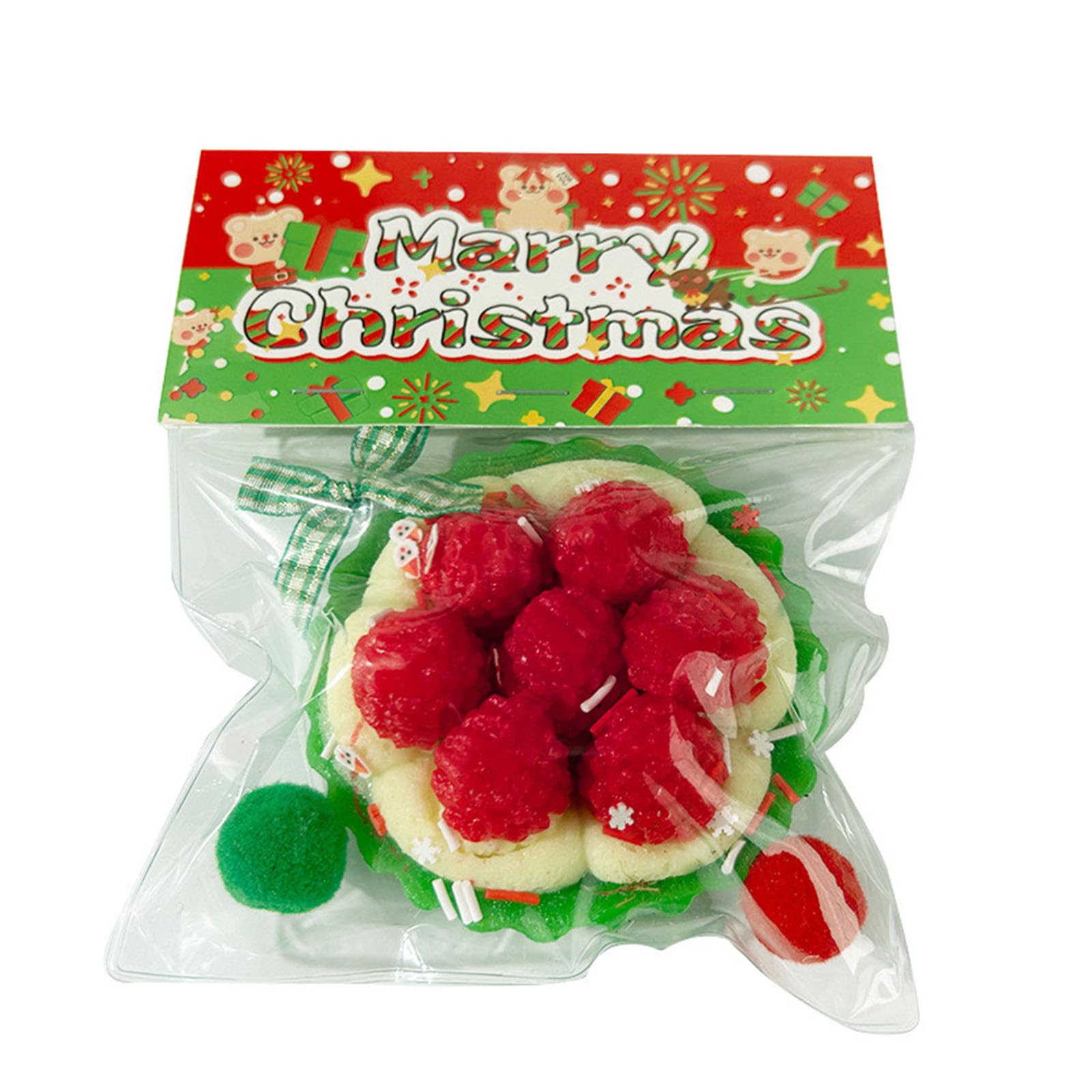 Squeeze Toys,Sensory Toy With Simulated food,Stress Relieving toys,Stress Relief Toys,Stretch and Squeeze Toys,Toys Squishy Suitable Adults Kids (Strawberry Cake)