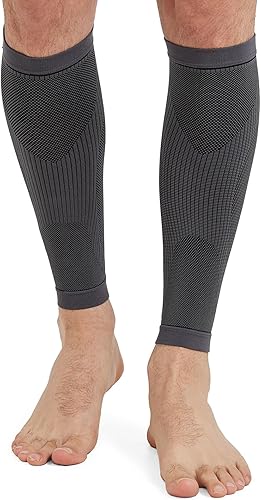 KEKING Mangas de compresión de pantorrilla para hombres y mujeres, mangas de compresión de piernas, calcetines de compresión sin pies para correr,