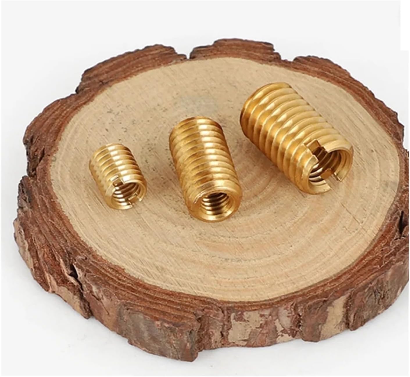 M2/M3/M4/M5/M6/M8-M18 Brass Copper Inside Outside Thread Adapter Screw Wire Insert Sleeve Conversion Nut Coupler Convey(M5XM8X1.25XL10X2PCS)