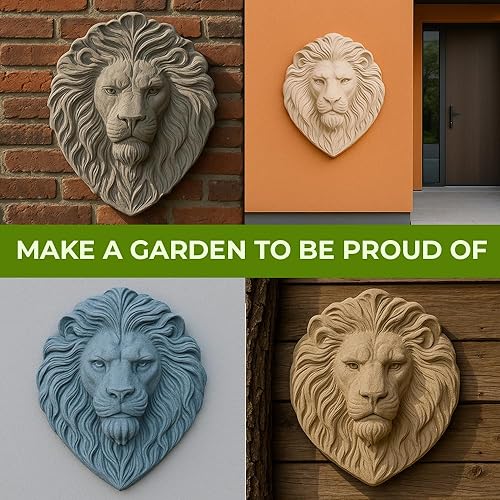 Miniatura 2 de Molde de león, moldes de hormigón de león, moldeo de león, ABS de 0.079 in, molde de estatua de león para hormigón - Moldes de hormigón para jardín