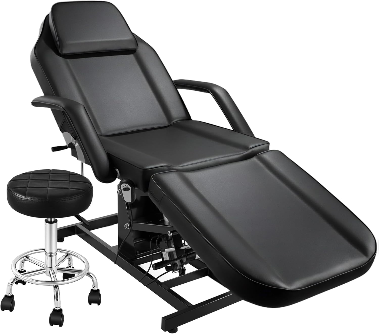 Fully Electric Facial Bed Chair for Esthetician, Electric Adjustment All Purpose Massage Lash Waxing Table for Customer, Salon Beauty Tattoo Spa Equipment