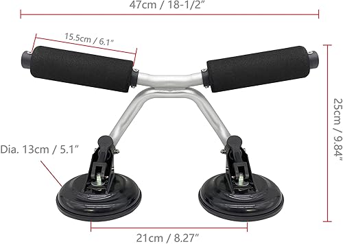 Miniatura 7 de Rodillo de kayak, ayuda de carga de kayak para elevador de techo de coche SUV con ventosas