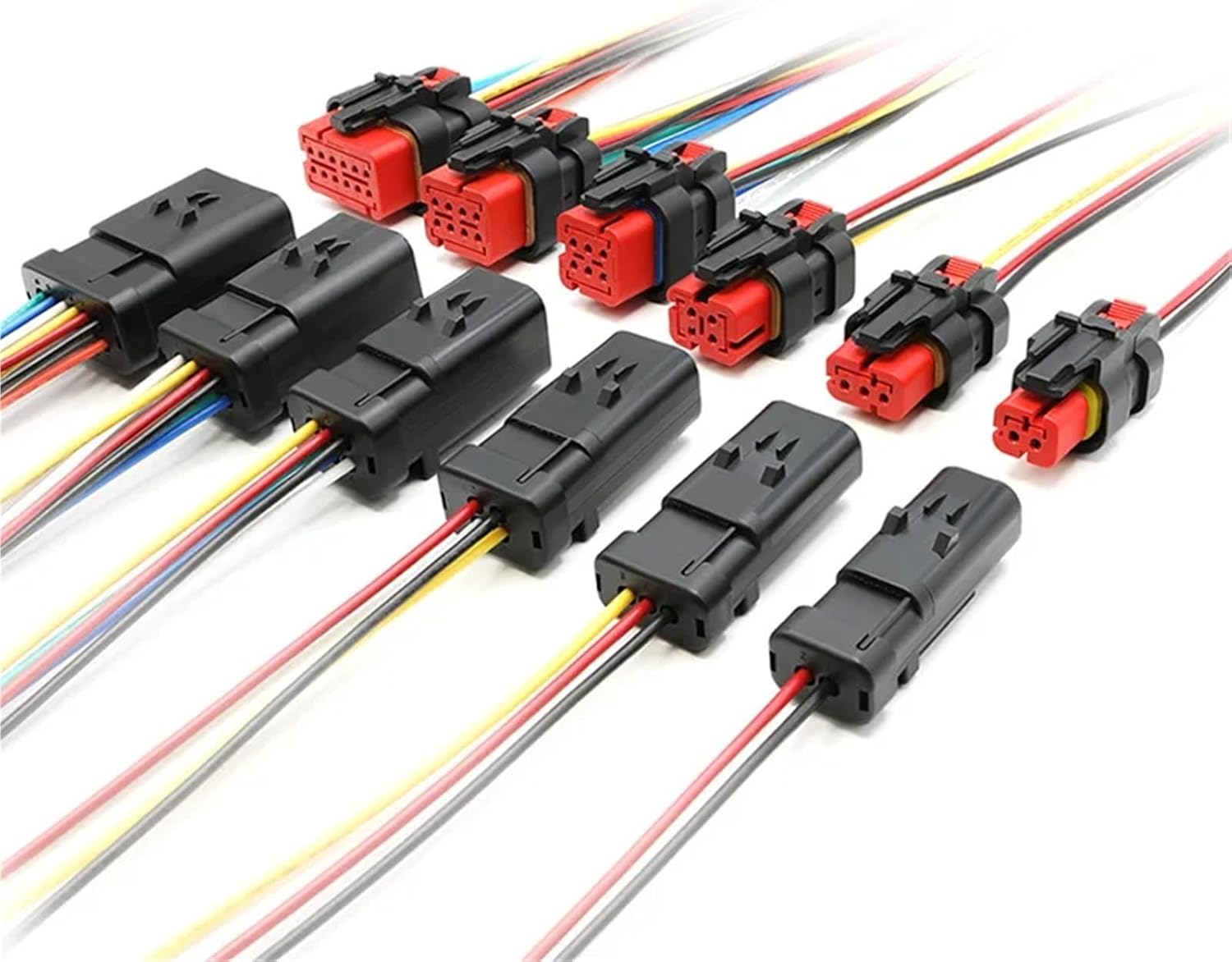 1Pcs 776438-1 2 3 4 6 8 12 Hole Automotive Waterproof Connector C9 Fuel Injector Harness 2P 3P 4P 6P 8P 12Pin 776434-1(776427-1 2P Female)