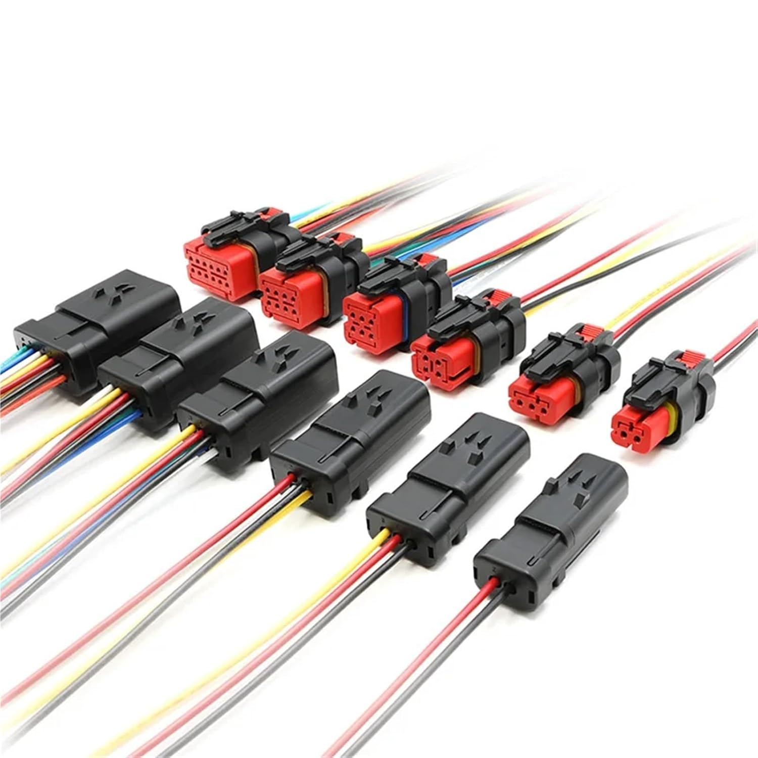 1Pcs 776438-1 2 3 4 6 8 12 Hole Automotive Waterproof Connector C9 Fuel Injector Harness 2P 3P 4P 6P 8P 12Pin 776434-1(776433-1 6P Female)