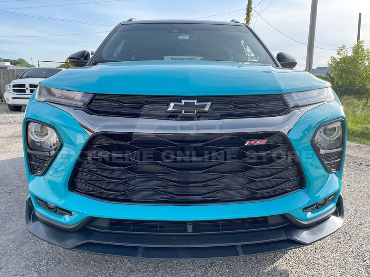 Replacement For 2021-2023 Chevrolet Trailblazer RS | Performance Track Style 4Pcs Front Bumper Lower Lip Splitter (ABS Plastic - Matte Black)