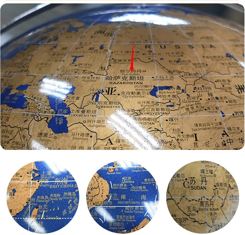 Globo terrestre, Decorazione for La Casa, Marcatura Di Testo Chiaro(E)