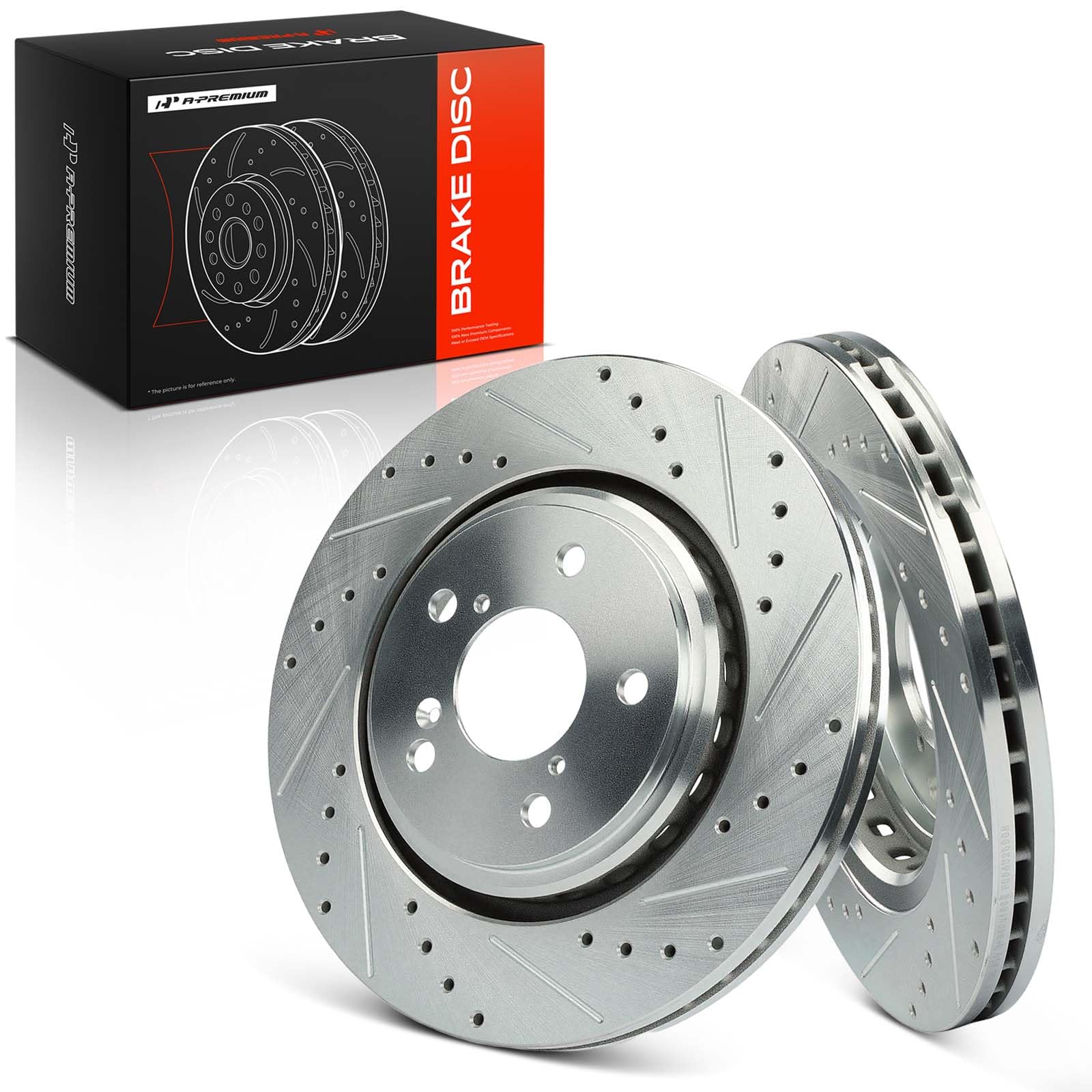 Amazon.com: A-Premium 12.59 inch (320mm) Front Drilled and Slotted
