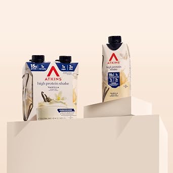 Atkins Vanilla High Protein Shake, 15g Protein, 12 Count