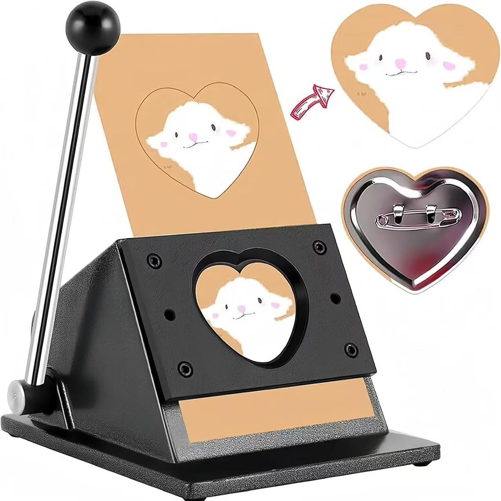 Découpeuse de poinçon de coeur pour créer des badges personnalisés de mariage