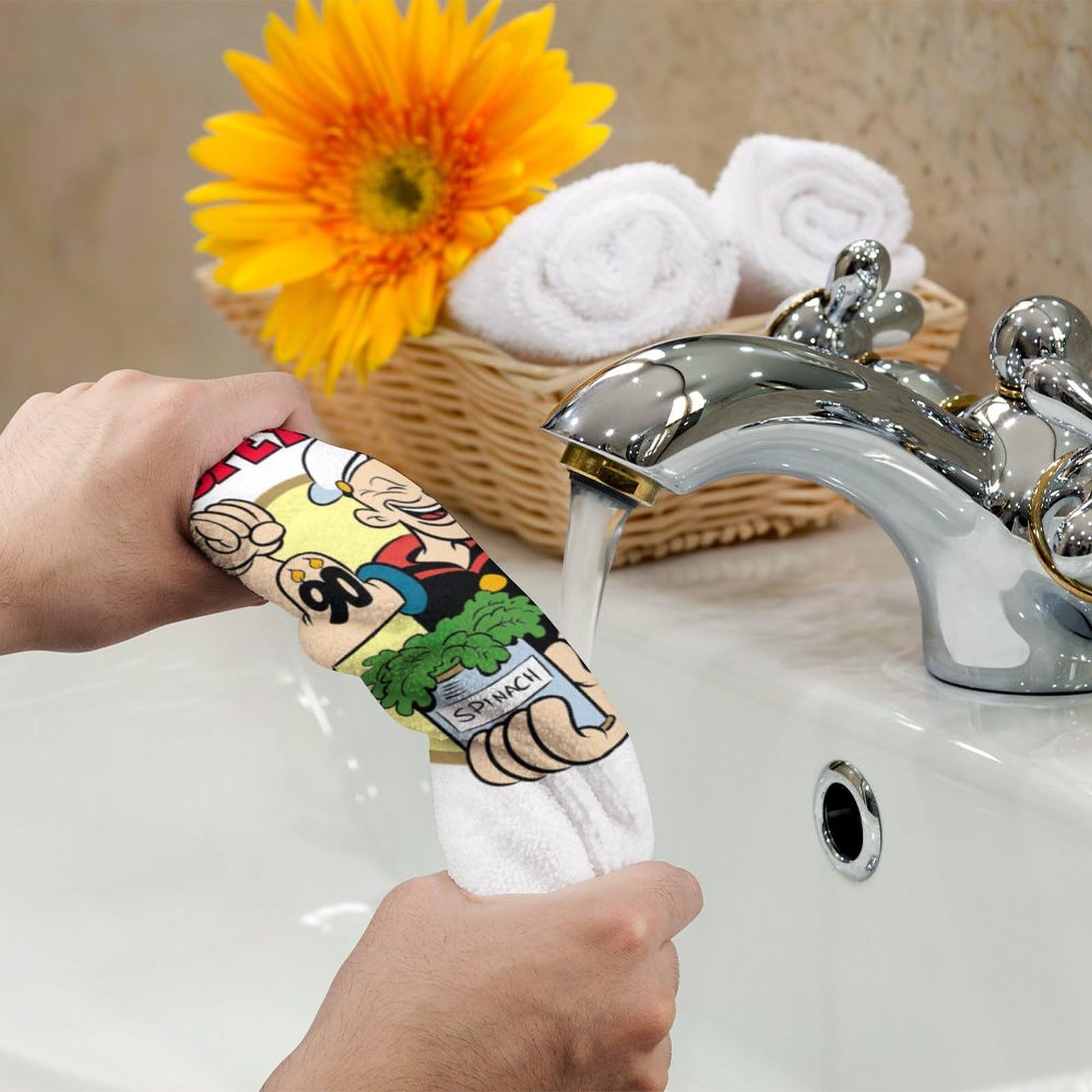 Amazon｜大力水手ポパイ ポパイ タオル フェイスタオル ビッグ