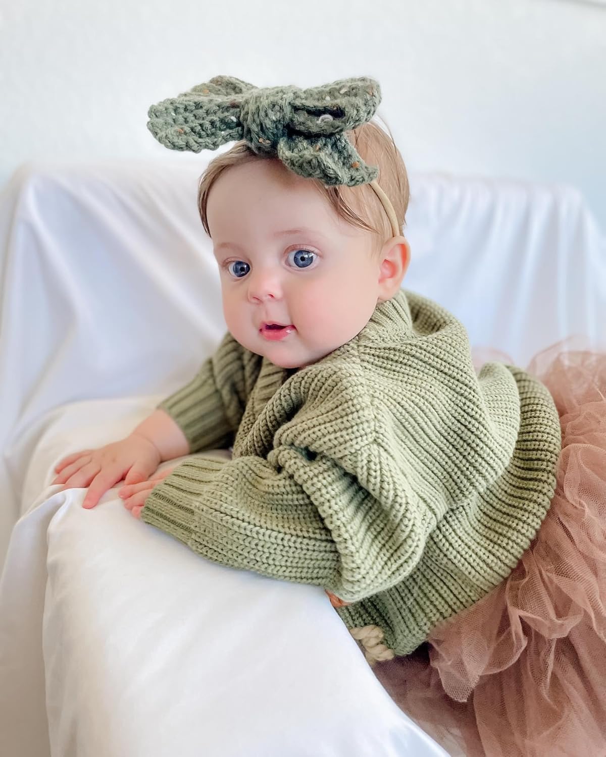 Newborn Toddler Baby Girl Boy Knit Sweater Round Neck Sweatshirt Long Sleeve Tops Pullover Fall Winter Clothes - Image 2