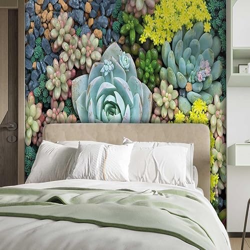 Miniatura 2 de Adhesivo de papel de pared para tirar y pegar, tapiz de papel suculento para Baño, decoración de pared, decoración del hogar, fácil de cortar