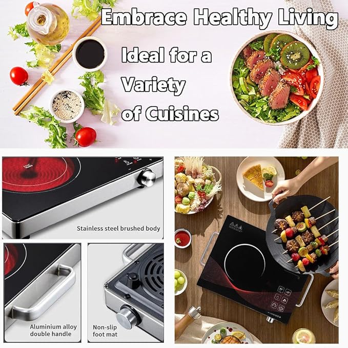 Estufa Vitrocerámica 1 Puesto 36 cm Empotrable 110V miniatura 8