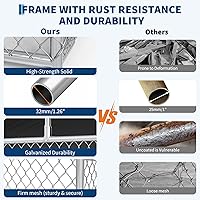 Vista 3 de Perrera grande para perros al aire libre con techo, cerramiento resistente para perros al aire libre, cerca de mascotas para patio, perrera, jaula