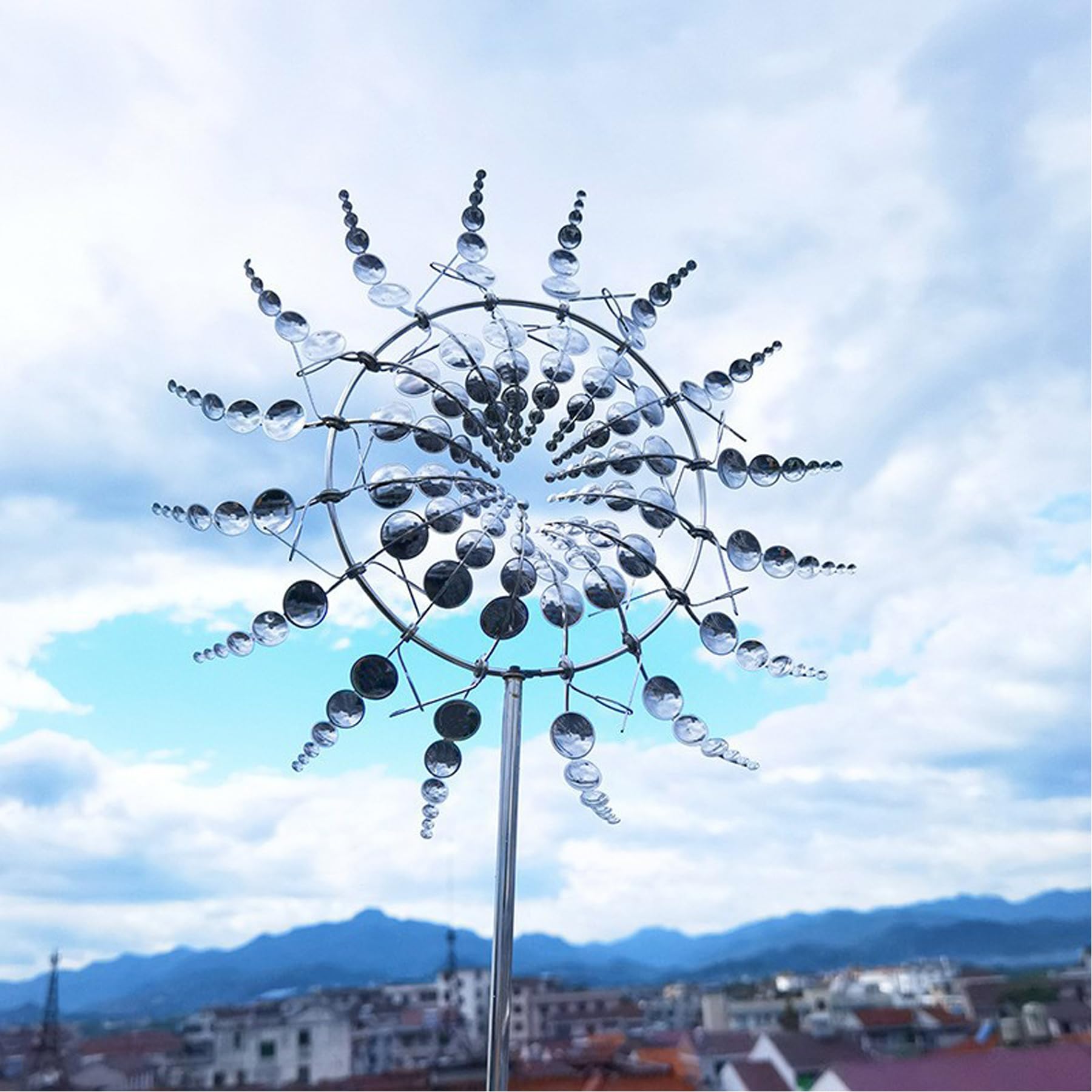 FAYKES-Add a Touch of Magic to Your Garden with Our Unique 3D Metal Wind Spinner - Kinetic Sculpture with Double Wind Movemen