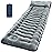 FUN PAC Camping Sleeping Pad, Ultralight Inflatable Air Mattress Built-in Foot Pump, Compact & Waterproof for Backpacking, Hiking, Travel - Upgraded Fleece-Lined Version Grey