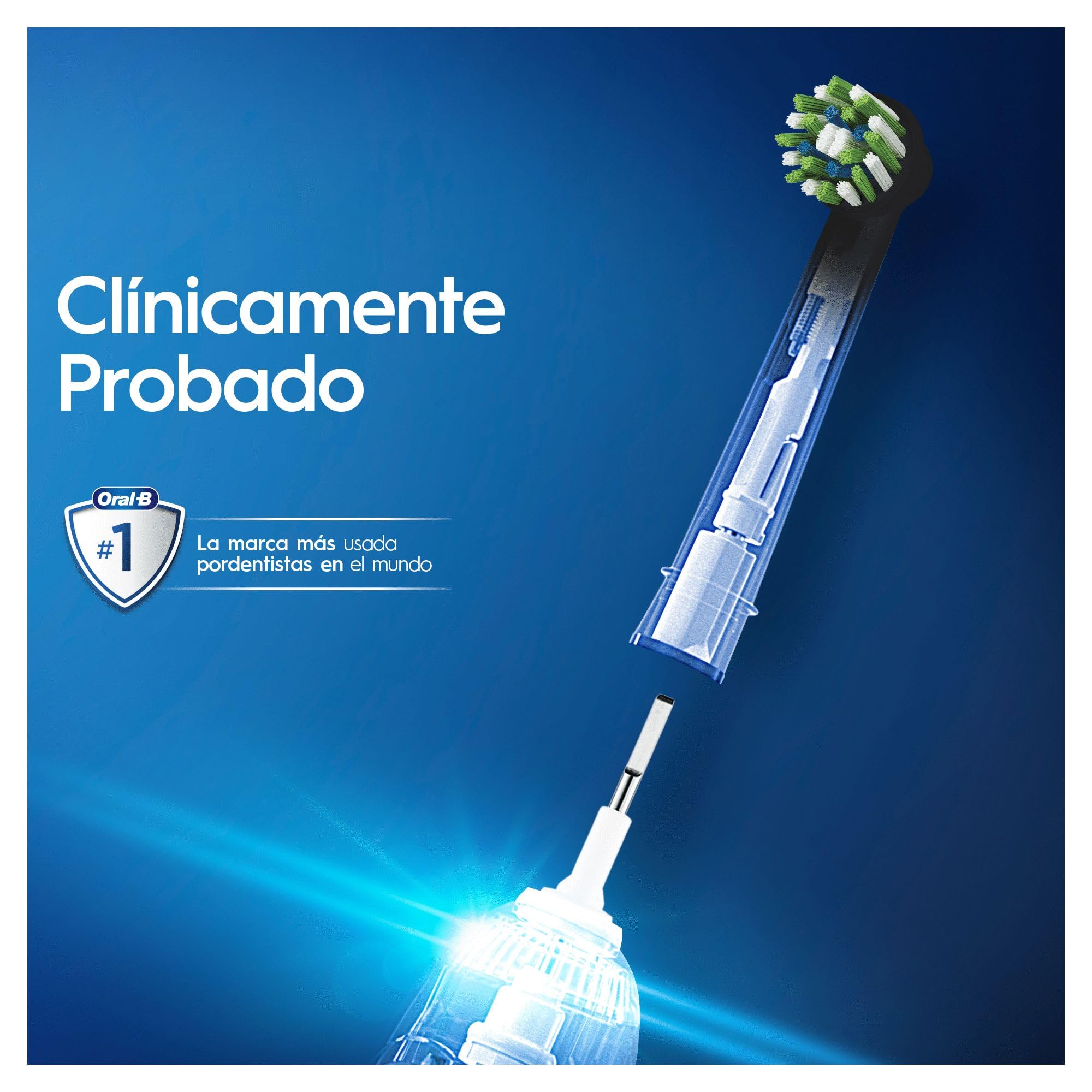 Oral-B CrossAction Recambios para Cepillo de Dientes Eléctrico, Pack de 12 Cabezales, Negro - Originales (Tamaño Buzón)