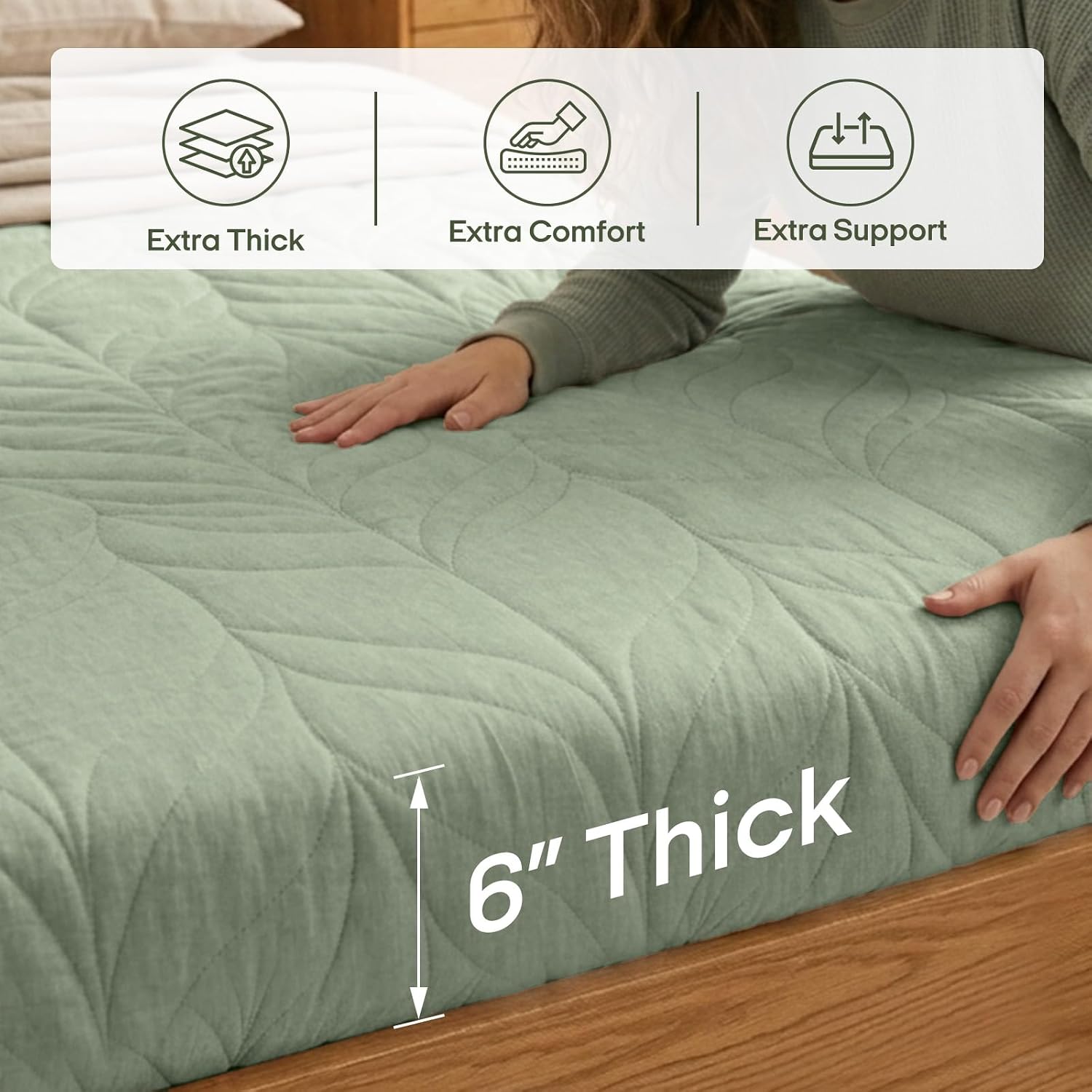 ZonLi Japanese Floor Mattress Futon Mattress Queen Size 6 Inch Thick image 2
