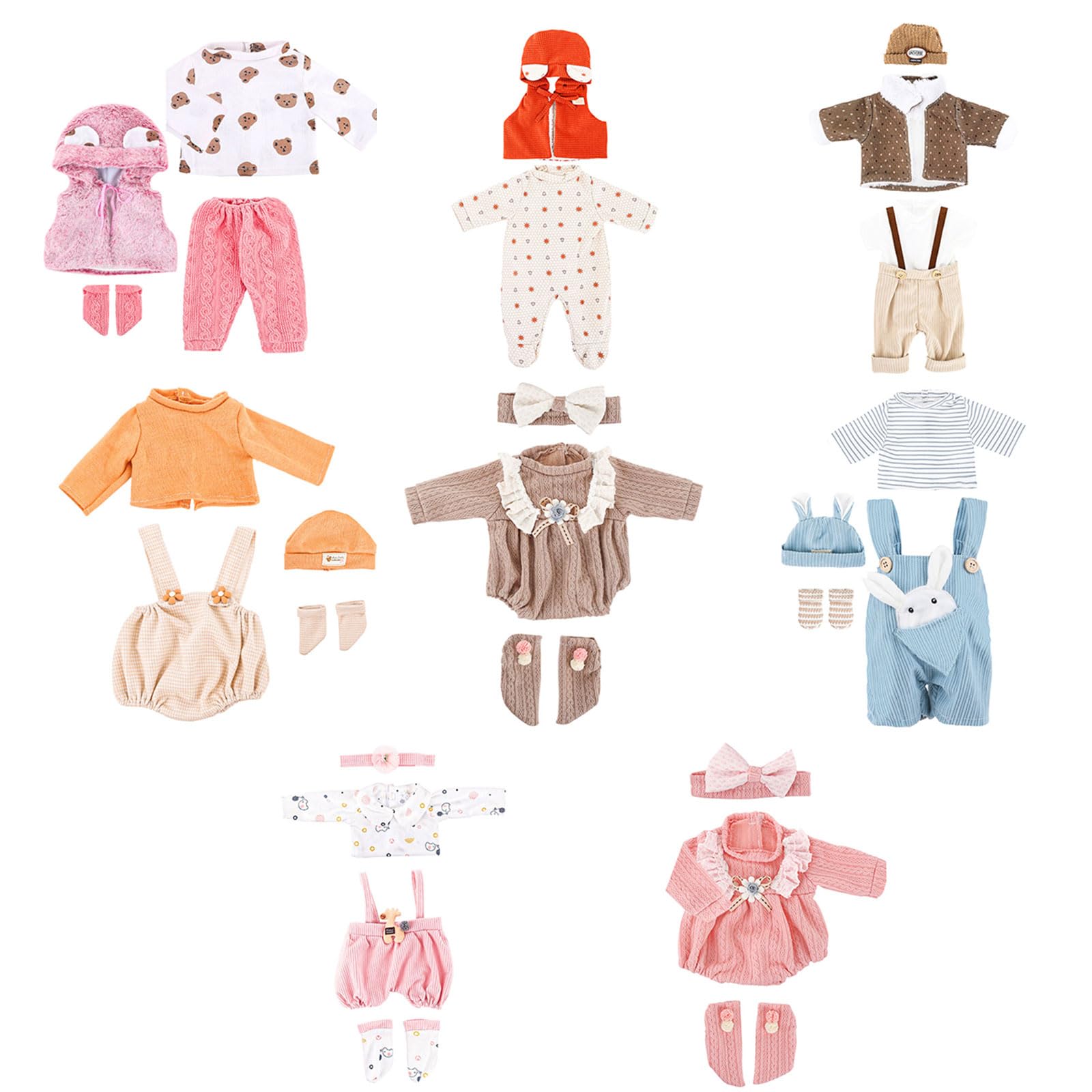 Conjunto De Ropa De Invierno Y Otoño Para Muñecas De 18 Pulgadas – Poliéster Con Costuras Dobles – 8 Estilos Disponibles