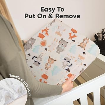 2 Pack Baby Bassinet Sheets Girl, Boy 32X17 - Ultra Soft Cotton Material