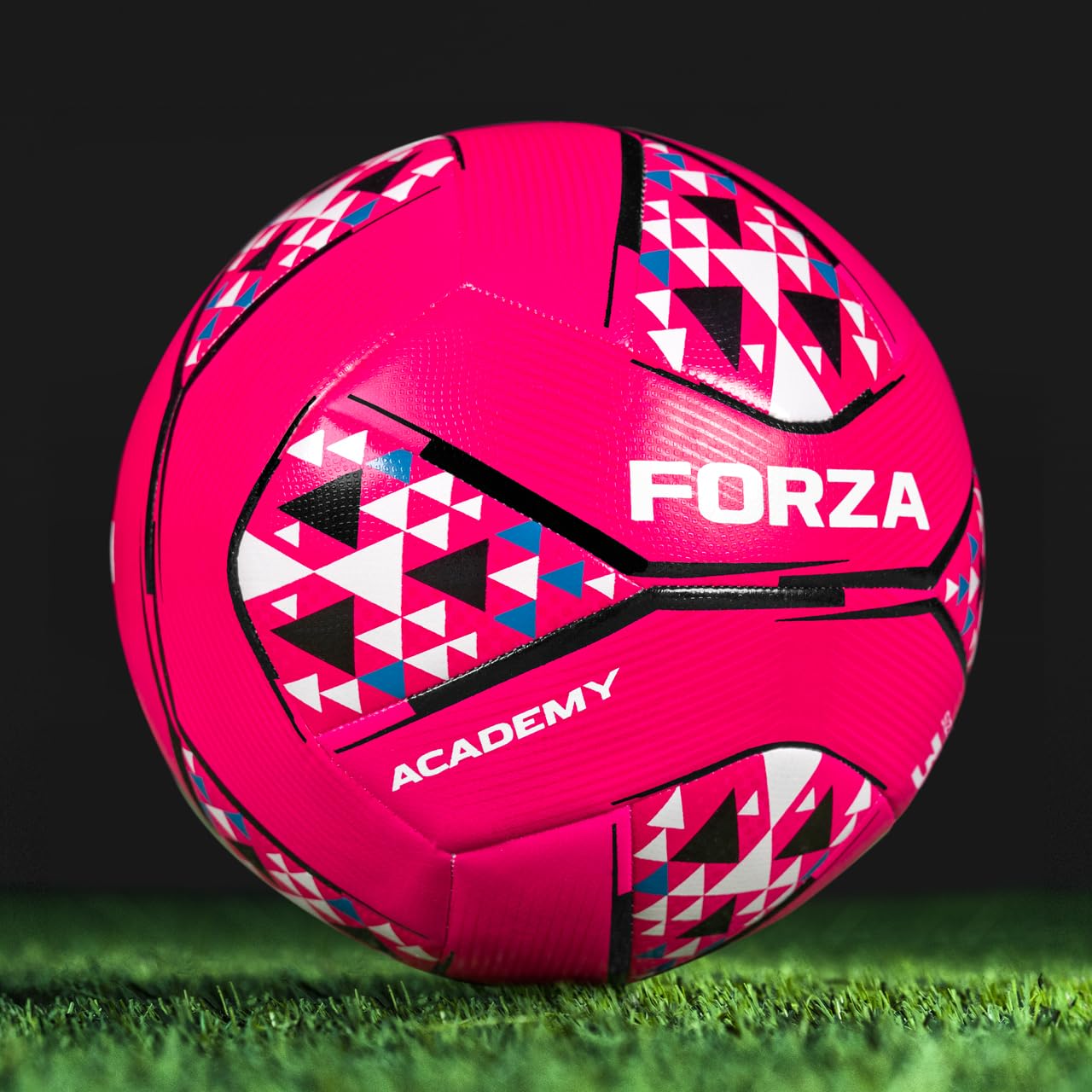 FORZA Academy Footballs – FIFA Certified, Durable Match & Training Balls, 6 Colour Options & Multipacks (White & Pink Multi, Size 3 (Kids) - Pack of 1)