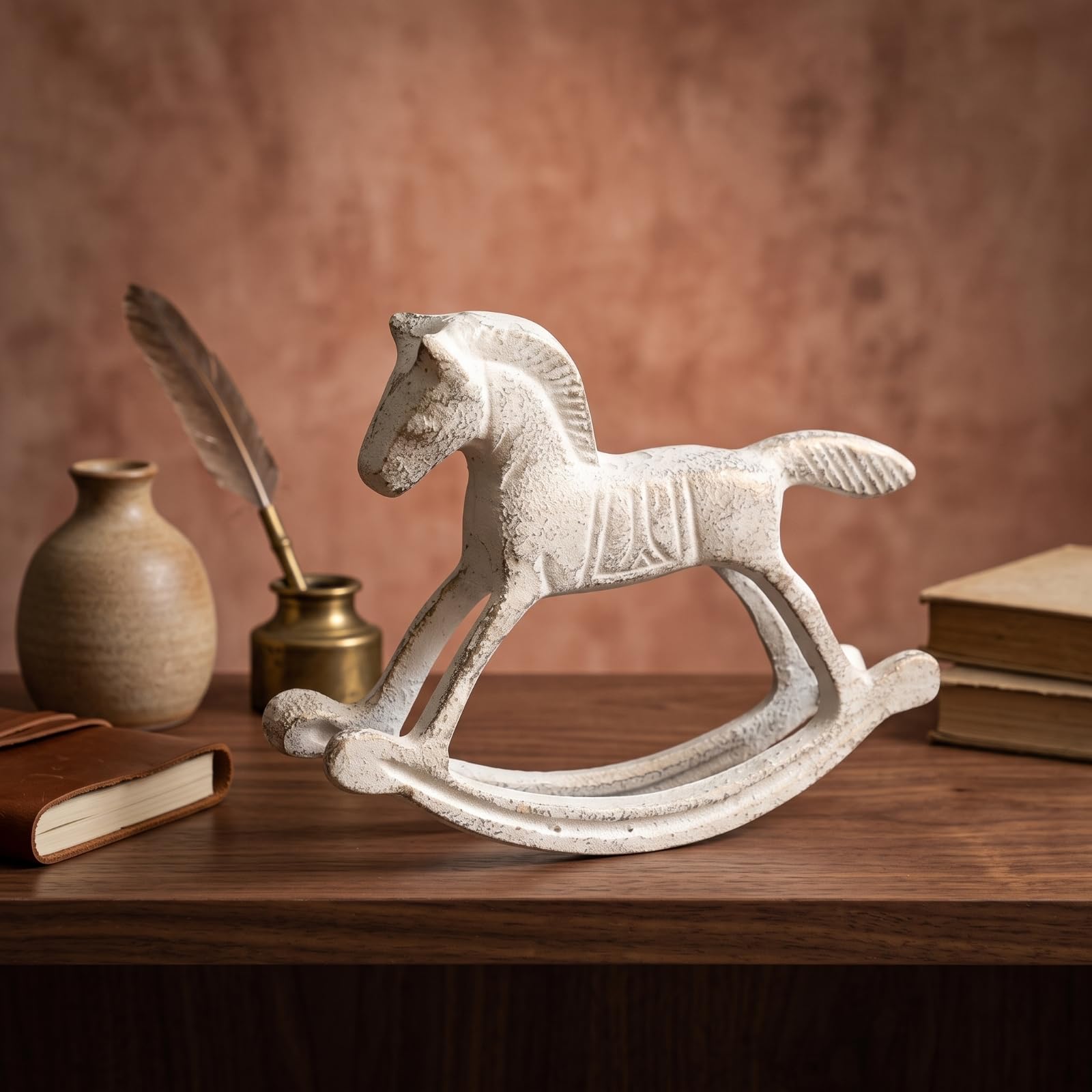 Amazon.co.jp: Bffcnl ロッキングホースの置物 アンティーク調