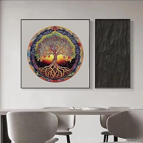 Miniatura 8 de CHEROSIN Rompecabezas de madera de 338 piezas para adultos, rompecabezas de madera de árbol avanzado de forma única para adultos, rompecabezas de