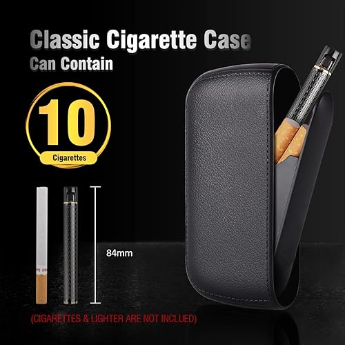 Miniatura 3 de YUSUD Estuche para cigarrillos, accesorios de malas hierbas para 10 cigarrillos tamaño King de 3.307 in, soporte ABS reutilizable para mujeres y