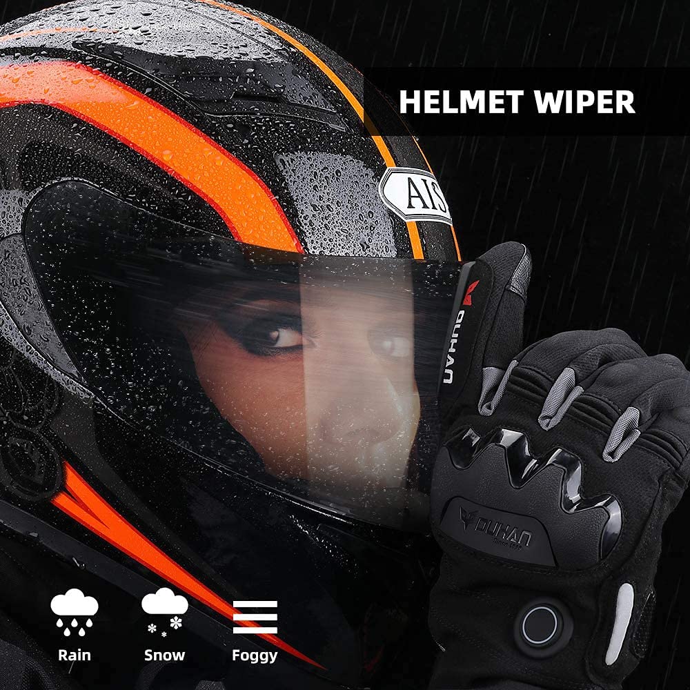 CHEWYNP Guantes calefactables Guantes calefactores Guantes térmicos Recargables de calefacción Guantes Impermeables de Invierno cálidos para Esquiar para Motos de Nieve Pantalla táctil Gua