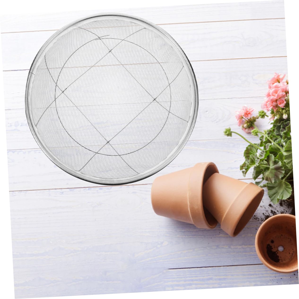 BESPORTBLE De Jardinage Acier pour Sol Filtre Outil De Jardinage Manuel pour Compost Rempotage