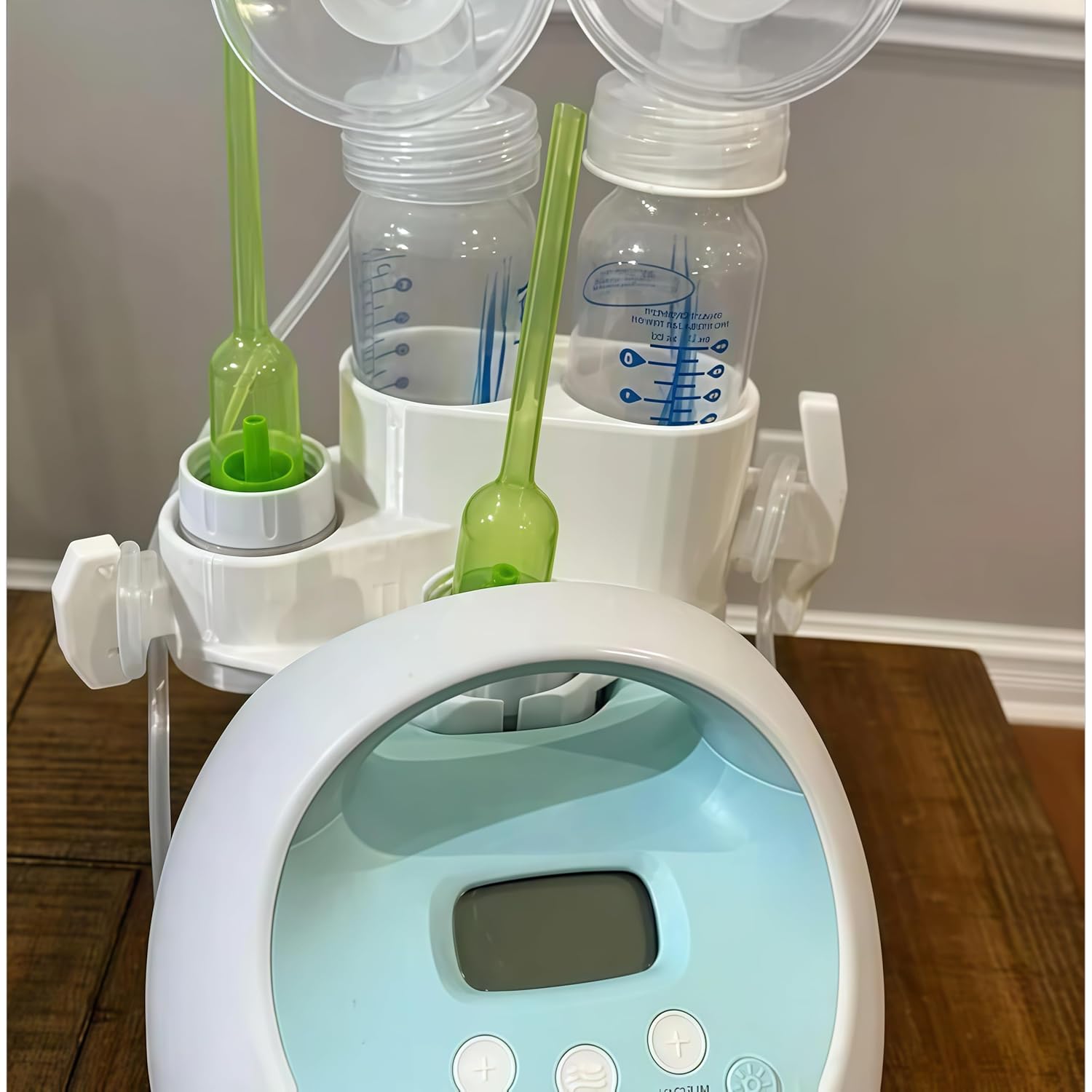 Breast Pump Holder for Spectra S1 – Compact and Secure Organizer for 2 Dr. Brown Bottles with Caps & Straws, Boosts Breastfeeding Efficiency and Portability