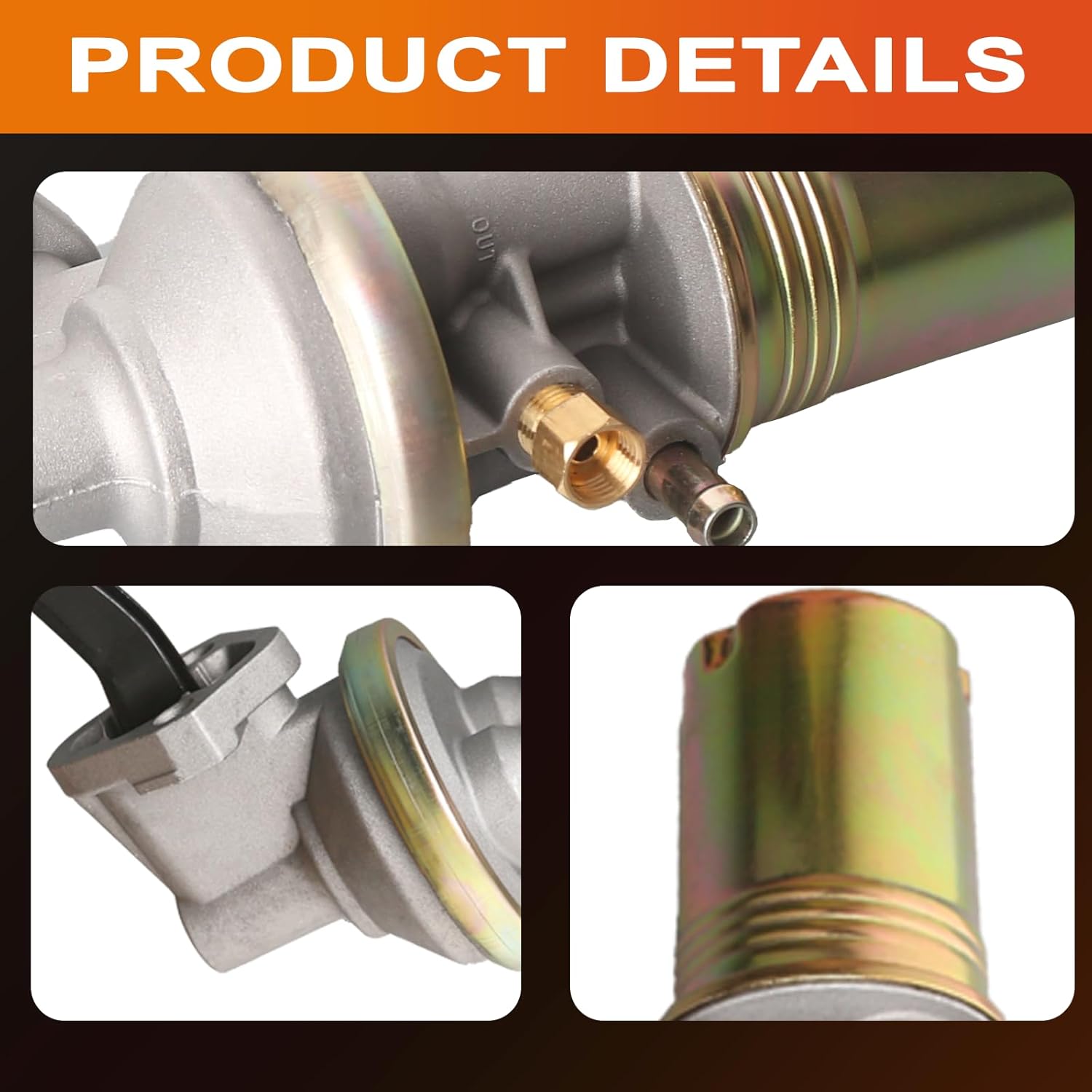 M4009 Mechanical Fuel Pump 4.5-5.5 PSI System Automotive Replacement Compatible with Ford, Mercury Fit for Ford Mustang 1964-1965 for F-100 1969-1972 for Mercury Cyclone 1964-1965 for Comet 1963-1965